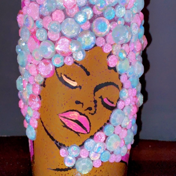Bling Bling Afro Queen Tumbler - Picture 2 of 5